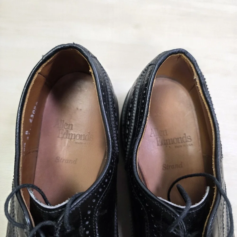 Allen Edmonds‎ Strand Leather Cap Toe Oxford Dress Shoes Black 6115 Size 10.5